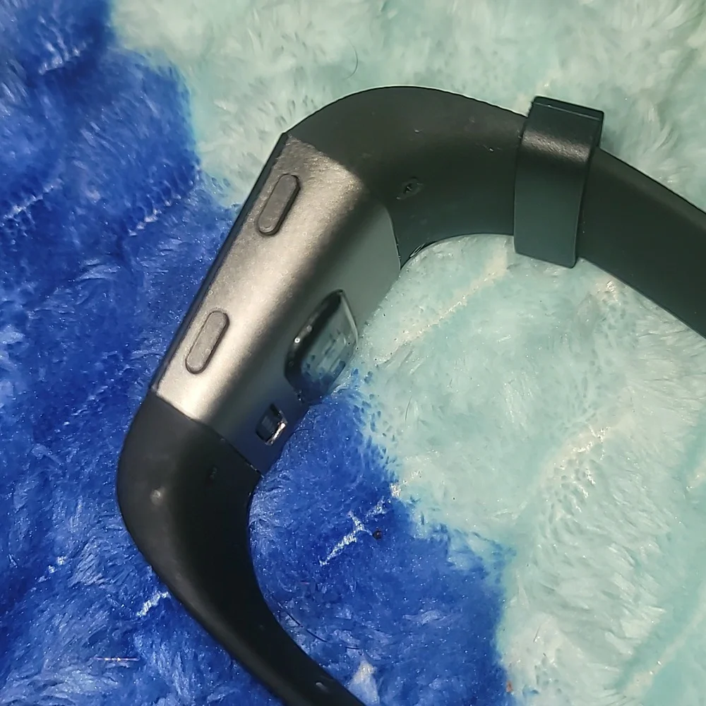 Fitbit Surge FB501 Fitness Superwatch Tracker Silver Black Band Heart Rate‎ GPS